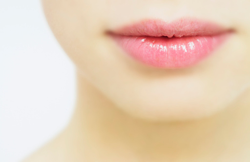 Young woman, close-up of lips