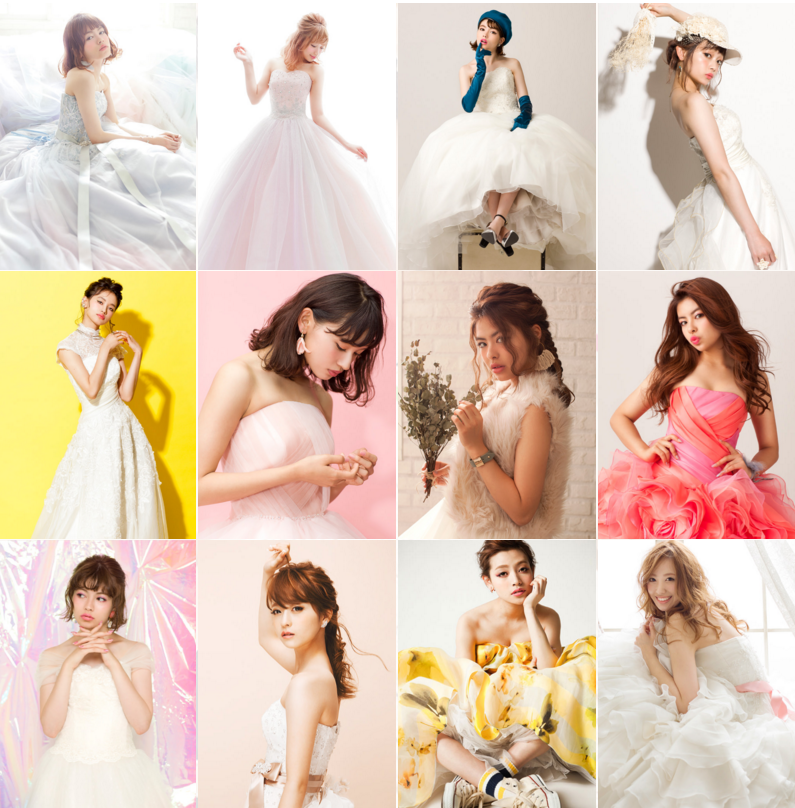 成人ドレス写真　エイム