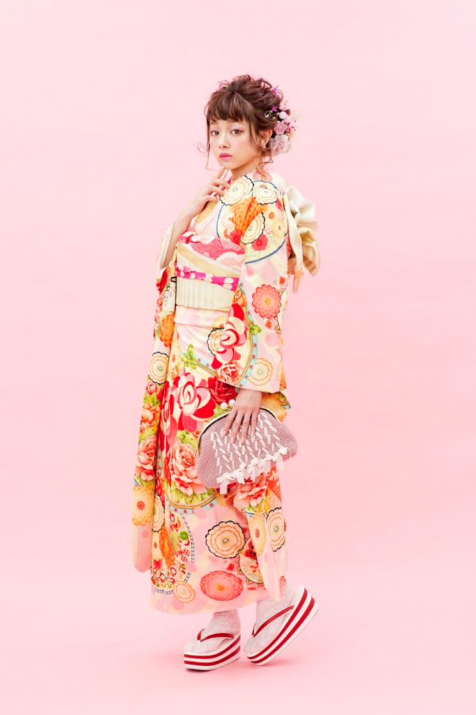 スタジオエイム　成人写真　ふんわりオールピンク