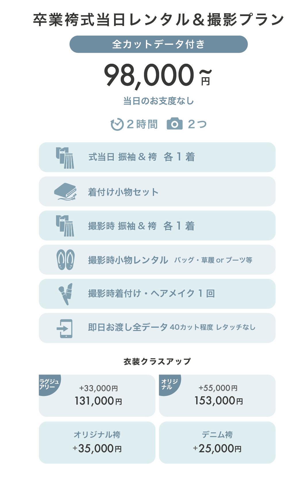 卒業袴 式当日レンタル＆撮影プラン